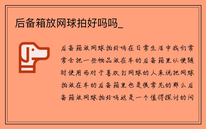 后备箱放网球拍好吗吗_