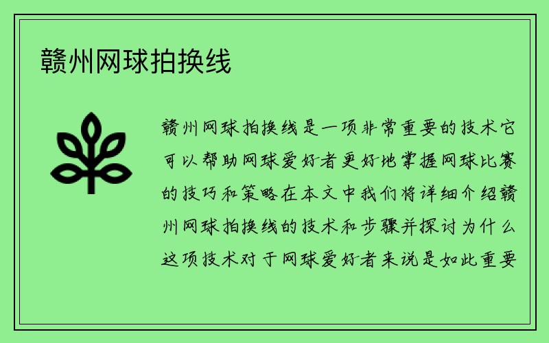 赣州网球拍换线